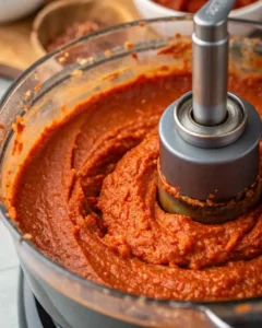 Sobrasada Vegana Irresistible: Simple y 100% Saludable 19 Proceso de triturado de sobrasada vegana